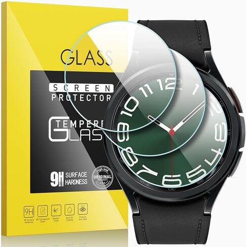 4 عبوات لساعة Samsung Galaxy Watch 6 Classic 47mm واقي شاشة، HD مضاد للخدش [2.5D 9H صلابة] واقي شاشة من الزجاج المقوى لساعة Galaxy Watch 6 Classic 47mm (إصدار جديد 2023) in Kuwait