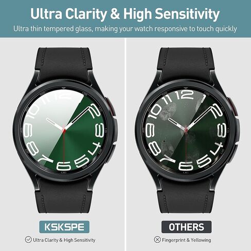 4 عبوات لساعة Samsung Galaxy Watch 6 Classic 47mm واقي شاشة، HD مضاد للخدش [2.5D 9H صلابة] واقي شاشة من الزجاج المقوى لساعة Galaxy Watch 6 Classic 47mm (إصدار جديد 2023) in Kuwait