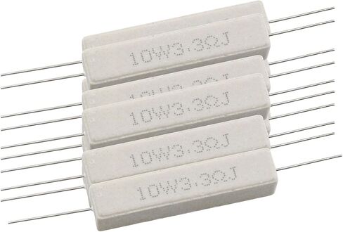 10pcs Cement Resistor 10W Horizontal 3.3 ohm 5% Ceramic Wirewound Resistors Power Resistor in Saudi Arabia
