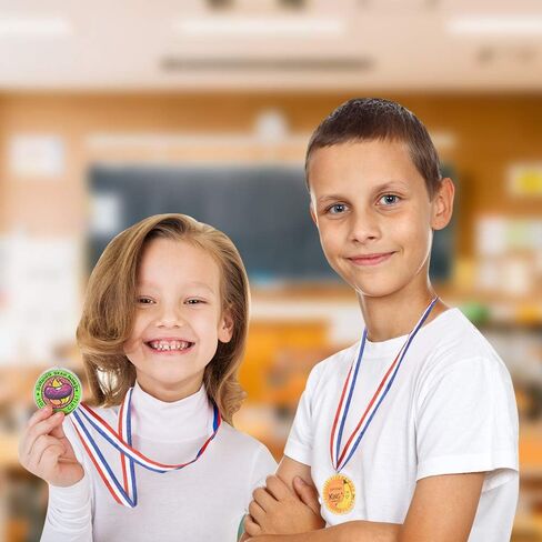 ArtCreativity Make Your Own Medals Kit, Set of 24, DIY Award Medals for Kids with Patriotic Ribbons, Fun Craft Activity Kit for Parties, School and Home, Party Favors Medals for Boys and Girls in Saudi Arabia