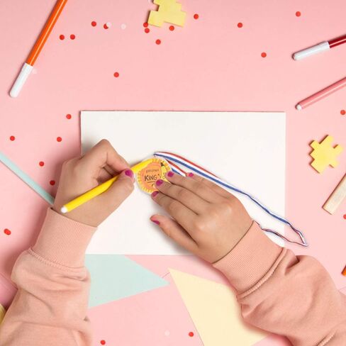 ArtCreativity Make Your Own Medals Kit, Set of 24, DIY Award Medals for Kids with Patriotic Ribbons, Fun Craft Activity Kit for Parties, School and Home, Party Favors Medals for Boys and Girls in Saudi Arabia