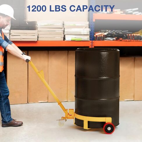 55 Gallon Drum Dolly - 1200 lb Capacity Oil Barrel Drum Roller Cart - Low Profile Steel Oil Drum Caddy in Saudi Arabia