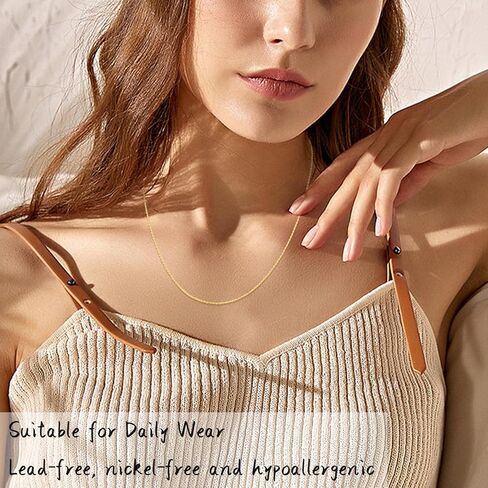 Jewlpire سلسلة ذهبية صلبة عيار 24 قيراط للنساء والفتيات، سلسلة كابل 1.2 مم سلسلة ذهبية إيطالية رفيعة وقوية ولامعة للنساء 18 بوصة in Kuwait