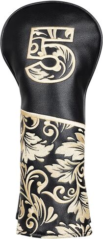 Magnetic Golf Club Covers Single or Set, Golf Head Covers for Woods and Driver Fully Embroidered Classic Patterns Golf Headcover Set in Saudi Arabia