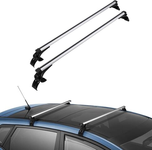 Universal Roof Rack Cross Bars, 54" Aluminum Roof Rack Crossbars, Fit Roof Without Side Rail, 165 lbs Load Capacity, Adjustable Bare Roof Crossbars with Locks, for Sedan,Pick-up,Truck in Saudi Arabia