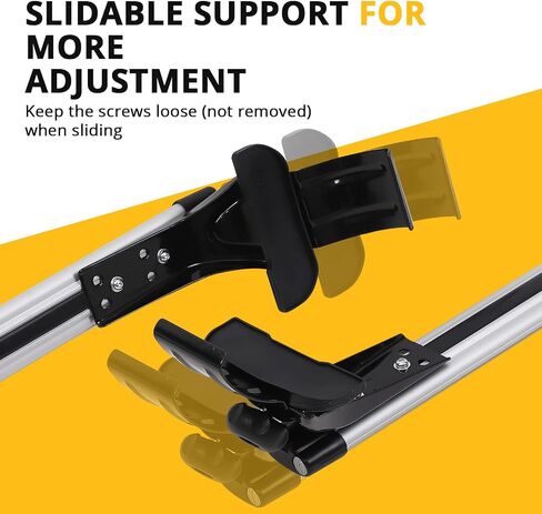 Universal Roof Rack Cross Bars, 54" Aluminum Roof Rack Crossbars, Fit Roof Without Side Rail, 165 lbs Load Capacity, Adjustable Bare Roof Crossbars with Locks, for Sedan,Pick-up,Truck in Saudi Arabia