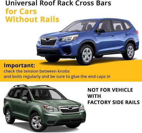 Universal Roof Rack Cross Bars, 54" Aluminum Roof Rack Crossbars, Fit Roof Without Side Rail, 165 lbs Load Capacity, Adjustable Bare Roof Crossbars with Locks, for Sedan,Pick-up,Truck in Saudi Arabia