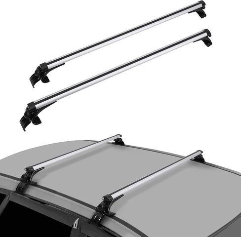 Universal Roof Rack Cross Bars, 54" Aluminum Roof Rack Crossbars, Fit Roof Without Side Rail, 165 lbs Load Capacity, Adjustable Bare Roof Crossbars with Locks, for Sedan,Pick-up,Truck in Saudi Arabia