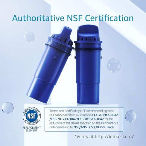 AQUA CREST Replacement for Pur® Pitcher Water Filter, CRF950Z, PPF951K, CR-1100C, PPT700W, CR-6000C, PPT711W, PPT711, PPT710W and More Pur® Pitchers and Dispensers, NSF Certified, AQK-CF10A (6 Packs) in Saudi Arabia