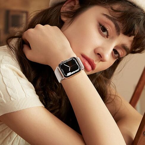 حلقة منفردة من النايلون قابلة للتمدد 6 عبوات متوافقة مع أساور ساعة Apple 38 مم 40 مم 41 مم 42 مم 44 مم 45 مم 49 مم، أساور معصم مطاطية رياضية من النايلون للنساء والرجال لسلسلة iWatch 9 8 7 6 5 4 3 2 SE Ultra 2 Ultra in Saudi Arabia