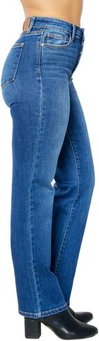Judy Blue High Waist Hidden Button Fly Dad Jeans in Saudi Arabia