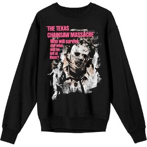 Texas Chainsaw Massacre Leatherface Adult Black Crew Neck Sweatshirt in Kuwait