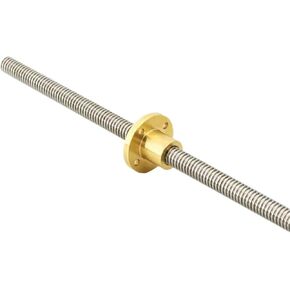 Double nut Ball Screw Control Machine 304 Stainless Steel T10 Screw Length 500mm Lead 2mm 3mm 4mm 8mm 10mm 12mm 20mm Trapezoidal Spindle 1pcs with Nut(Pitch 2mm Lead 2mm) in Kuwait