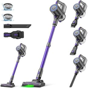 Cordless Vacuum Cleaner, 40KPA/35Mins, Green LED Light, Lightweight Stick Vacuum Self-Standing, Vacuum Cleaners for Home Handheld Vacuum for Pet Hair, Carpet, and Hard Floors, U8 in Saudi Arabia