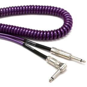 Retro Coil Instrument Cable Metallic Purple, 20 Feet Angled-Straight in Saudi Arabia