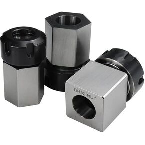 Square ER32 Collet Block Chuck Hard Steel Hex Er Spring Chuck Block لمخرطة حامل أداة قطع آلة القطع 1pcs (اللون: Hex er 32) in Kuwait