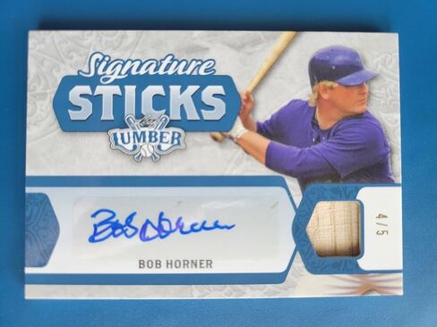 Bob Horner 2022 Leaf Lumber "Signature Sticks" Auto #D 4/5 Atlanta Braves! - بطاقات البيسبول الموقعة MLB in Saudi Arabia