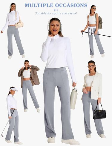 BMJL Women's Work Pants 32" High Waisted Casual Track Pant Yoga Travel Golf Joggers Pockets Slacks Fall Clothes in Saudi Arabia