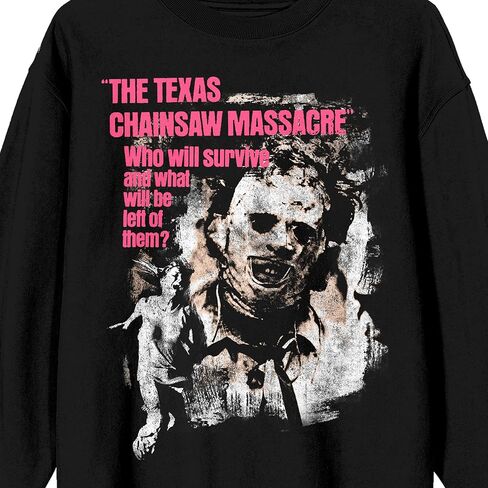 Texas Chainsaw Massacre Leatherface البالغين أسود طاقم رقبة قميص in Saudi Arabia
