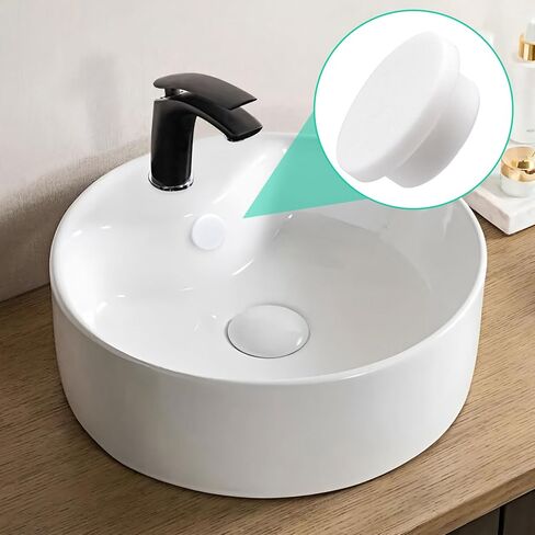 20pcs Bathtub Jet Covers, Silicone Pipe Inserts, Waterproof Tube & Hole Plugs with 5 Sizes for Bathtub Sink Drain Cover- White in Saudi Arabia