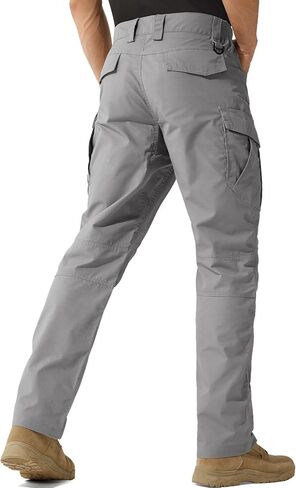 FREE SOLDIER Men's Water Resistant Pants Relaxed Fit Tactical Cargo Work Pants with Multi Pocket (34W/28L Moss Green) in Saudi Arabia