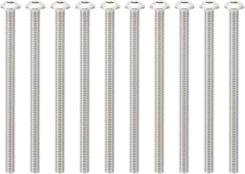 PATIKIL #10-32x3 Button Head Socket Cap Screws, 10 Pcs 304 Stainless Steel 18-8 Socket Cap Screw Bolts Allen Hex Drive Full Thread Fine Thread UNF in Saudi Arabia