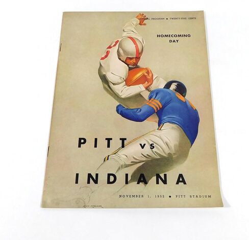 1952 Indiana at Pittsburgh College Football Program 11-1-52 - College Programs in Saudi Arabia