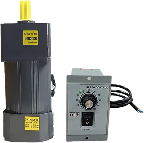 asynchronous motor 120W 110V AC Gear Motor With Speed Regulator 5IK120RGN-AF High Torque Adjustable Speed Asynchronous Motor Output Shaft 15mm(0-450RPM) in Saudi Arabia