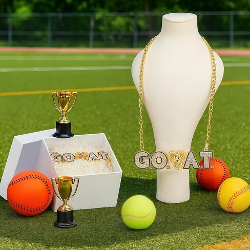 Chains Gold Champion Award Winner Prize Trophy Most Valuable Player Award Necklace for Adults Team Player Sports Football Soccer Baseball Softball Game Party Favor in Saudi Arabia