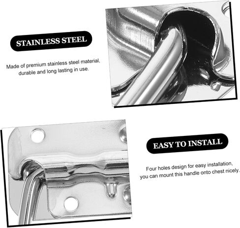 PRETYZOOM 5sets Spring Loaded Surface Mount Handle Boat Handle Replacement Flush Mounted Door Stainless Steel 4pcs*5 in Saudi Arabia