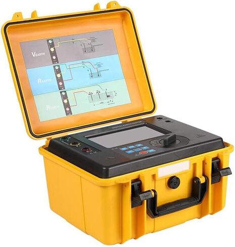 Earth Ground Resistance Tester Meters 2 3 Wire Earth Resistance Tester with Range 0.00ohm to 2000ohm Earth Voltage Range 0 to 600V 400 Sets Data Storage USB Interface in Saudi Arabia