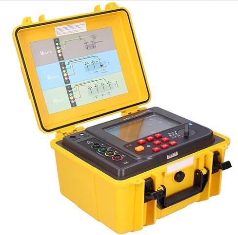 Digital Four Wire Earth Ground Resistance Tester Meter Soil Resistivity Tester with Two Three Four Wire Soil Resistivity Ground Resistance Earth Voltage 0.01Ω-30.00KΩ 0.00Ωm-9000kΩm 0V-600V in Saudi Arabia