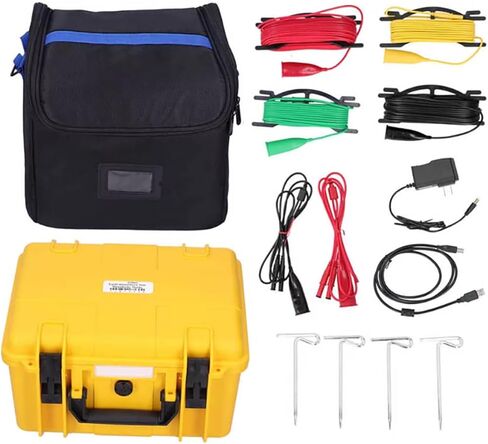 Digital Soil Resistivity Tester Ground Resistance Meter with 2 3 4‑Pole Test Method USB Interface Two Three Four Wire 30.00KΩ Ground Resistance 9000KΩM Soil Resistivity 600V Voltage in Saudi Arabia