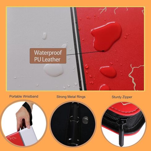 4-Pocket Trading Card Binder Album – Red and White, Holds 400 Cards, 50 Removable Sleeves, Durable PU Leather Card Holder and Display Book in Saudi Arabia
