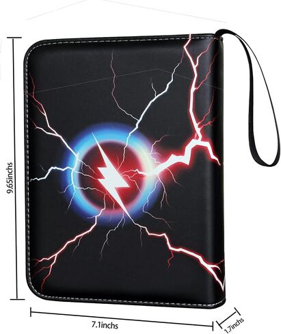 4-Pocket Trading Card Binder Album – Red and White, Holds 400 Cards, 50 Removable Sleeves, Durable PU Leather Card Holder and Display Book in Saudi Arabia
