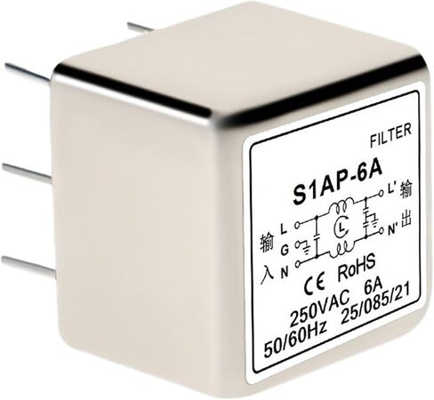 PCB Circuit Board Power Filter 12V24V36V48V110V AC/DC pin S1ADP-10A6A3A(S1AP-10AACsingle-stagepins) in Saudi Arabia