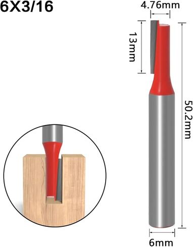 6mm Handle Alloy Woodworking Slotting Straight Blade Computer Engraving Machine Tool 1/7Pcs(6x3.96mm) in Saudi Arabia