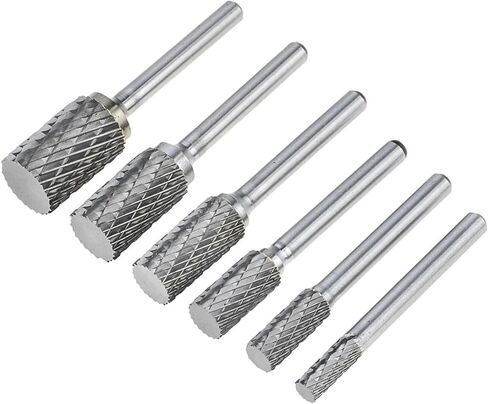 Type A Hard Alloy Rotary File Double Groove Tungsten Steel Grinding Head 6mm 1Pcs(AX1020M06) in Saudi Arabia