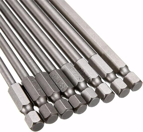 Screwdriver Bit 1/4 Inch Shank Hex Drill Head 100-200mm Screw Wrench Magnetic Star T8-T40 8Pcs(100mm) in Saudi Arabia