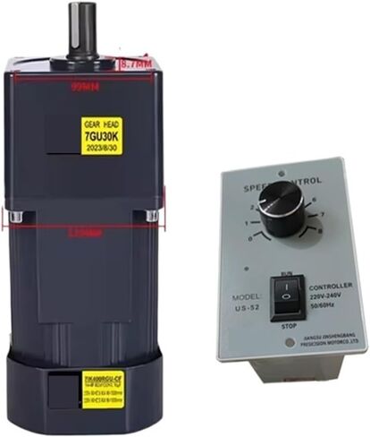محرك غير متزامن 400W 220V AC GEAR MOTOR 7IK400RGN-CF مع منظم السرعة القابل للتعديل سرعة أحادية الطور عزم العزم غير المتزامن (0-54 دورة في الدقيقة) in Saudi Arabia