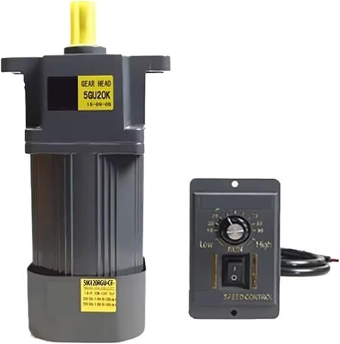 محرك غير متزامن 120W 220V محرك ترس AC مع الأذن مع منظم السرعة 5IK120RGU-C عزم الدوران العزم غير المتزامن قطره 15 مم (0-33rpm) in Saudi Arabia