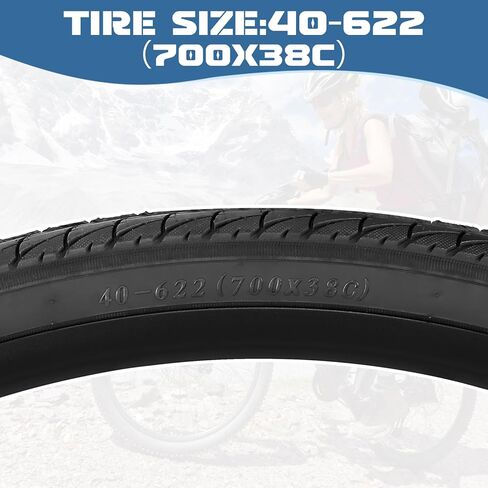 WEEROCK TWO PACK 700C ROAD BIKE TIRES 700 × 38C إطار دراجة الحصى مع/بدون 2 حزمة أنابيب داخلية 45 مم صمام بريستا ، استبدل إطارات الدراجات ، الأسود in Saudi Arabia