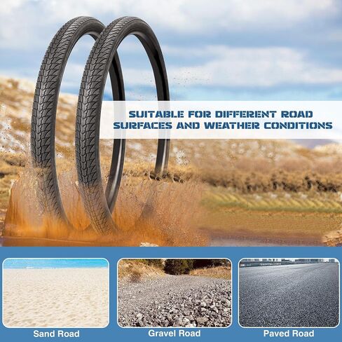 WEEROCK TWO PACK 700C ROAD BIKE TIRES 700 × 38C إطار دراجة الحصى مع/بدون 2 حزمة أنابيب داخلية 45 مم صمام بريستا ، استبدل إطارات الدراجات ، الأسود in Saudi Arabia