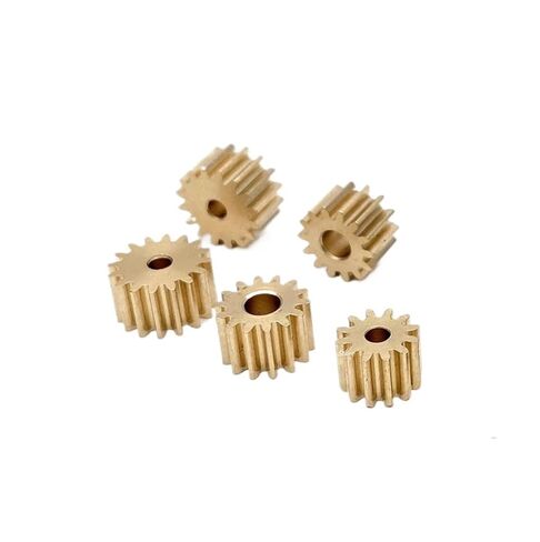 أجهزة ترس للدوران الميكانيكي 5pcs 0.5m 15 أسنان 5 ملم تروس النحاس الميكانيكي التخصيص الميكانيكي المعدني (2.5 مم) in Kuwait