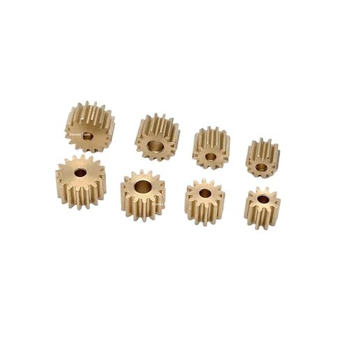 أجهزة ترس للدوران الميكانيكي 5pcs 0.5m 15 أسنان 5 ملم تروس النحاس الميكانيكي التخصيص الميكانيكي المعدني (2.5 مم) in Kuwait