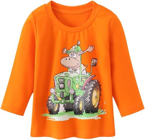 Truck Shirts Kids Toddler Boys Long Sleeve T Shirt Construction in Kuwait