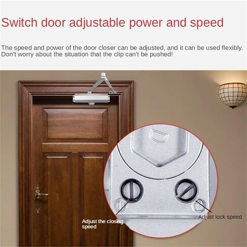 Hydraulic Buffer Door Closer Household Punch-Free Automatic Door Closer 25KG to 85KG Adjustable Speed Door Closing Equipment(C-1) in Saudi Arabia