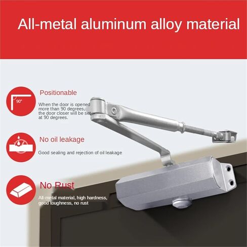Hydraulic Buffer Door Closer Household Punch-Free Automatic Door Closer 25KG to 85KG Adjustable Speed Door Closing Equipment(C-1) in Saudi Arabia