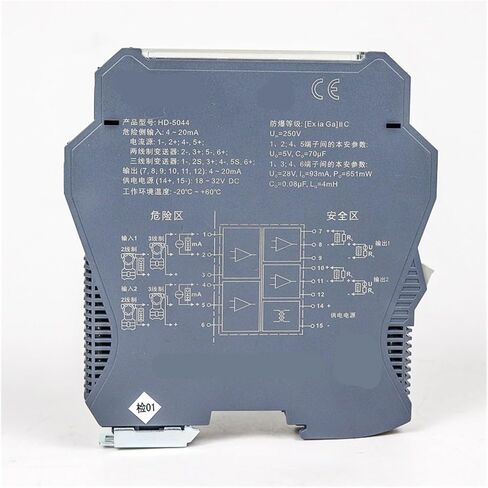 2 الإدخال 4-20MA إلى 2 الإخراج 4-20MA الطاقة النشط 24VDC لمستشعر سلكي 2 حواجز جوهرية (4-20MA إلى 0-10V ، 2 في 2 OUT) in Kuwait