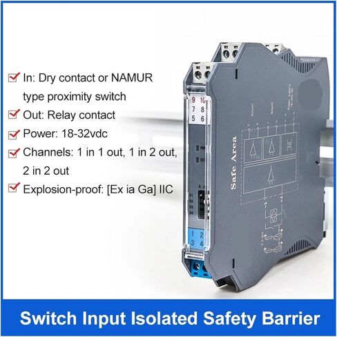 2 الإدخال 4-20MA إلى 2 الإخراج 4-20MA الطاقة النشط 24VDC لمستشعر سلكي 2 حواجز جوهرية (4-20MA إلى 0-10V ، 2 في 2 OUT) in Kuwait